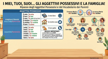 Video- Italian possessive adjectives: gli aggettivi possessivi e la famiglia