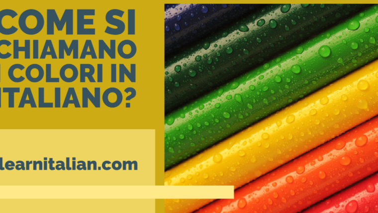 Colours in Italian+ colour idioms with meanings. I colori in italiano