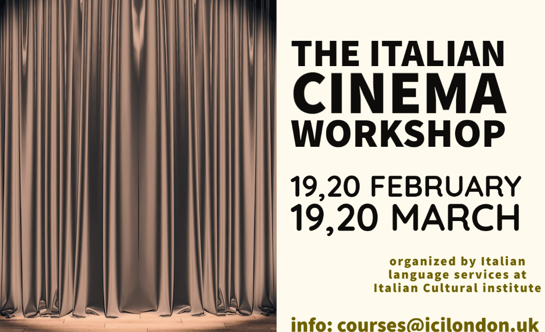 Cinema workshop: 19, 20 February & 19, 20 March