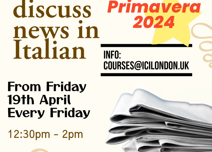 How to discuss news in Italian- Primavera 2024