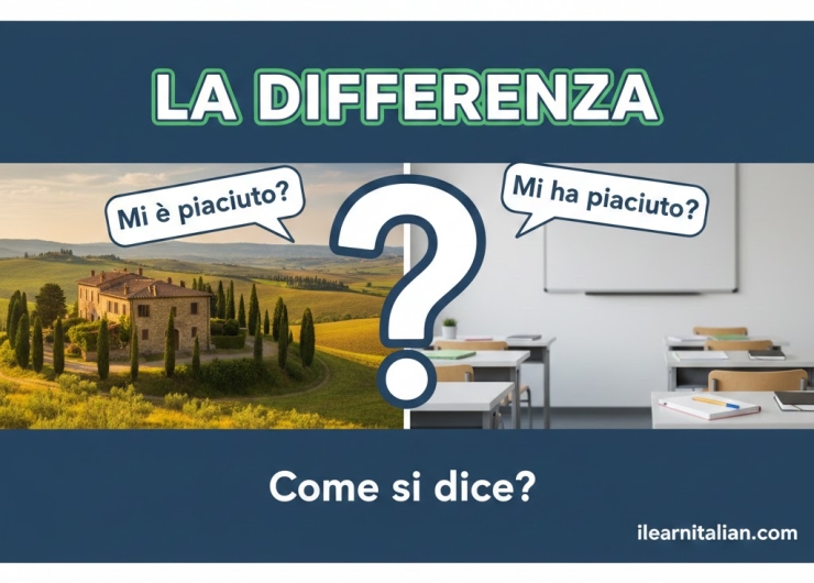 Come si dice: mi ha piaciuto o mi è piaciuto. Sai usare il verbo piacere al passato prossimo?