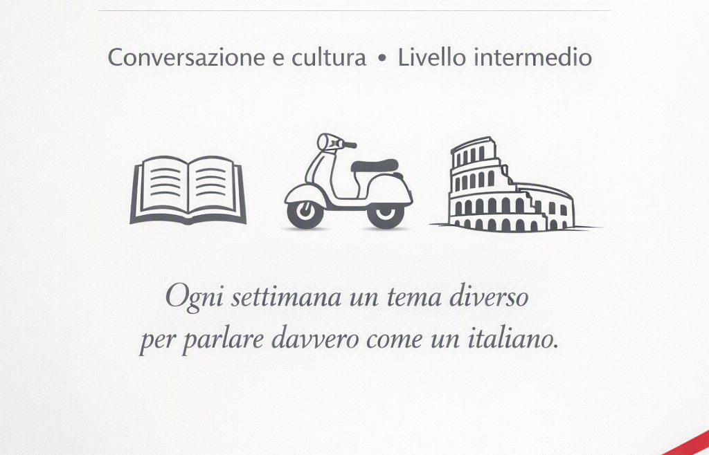 Italiano e cultura: si riparte venerdì 11 settembre