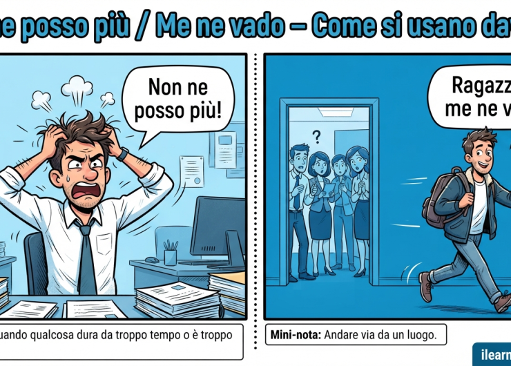 Il pronome NE e i verbi pronominali #1 Me ne vado Non ne posso più